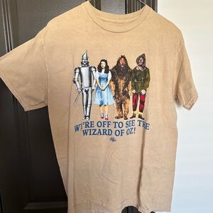 The Wizard of Oz Graphic Tee Oversized Beige T-Shirt — Size M